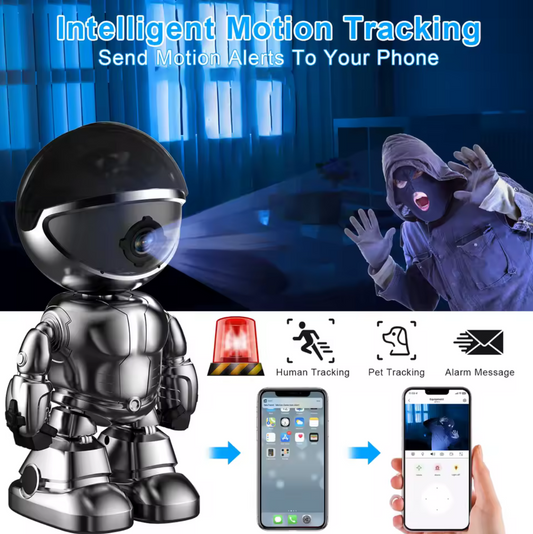 Robot Camera Wifi 3MP Indoor Home Security Camera Night Vision Two Way Audio Auto Tracking Indoor Camera