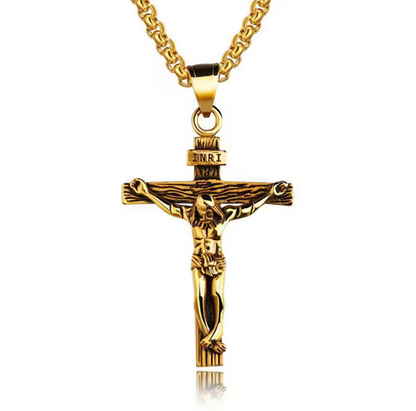 Religious Jesus Cross Stainless Steel Necklace For Men/Women