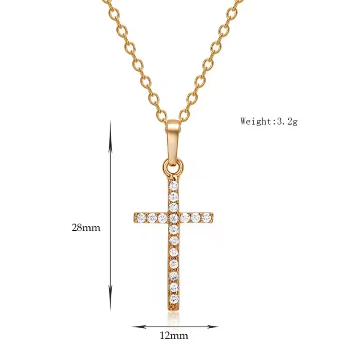 Stainless Steel Cross Pendant Necklace for Women/Men
