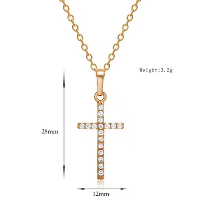 Stainless Steel Cross Pendant Necklace for Women/Men