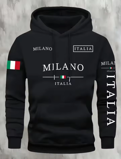ITALIA MILANO Men/Women Outdoor Street Casual Hoodie