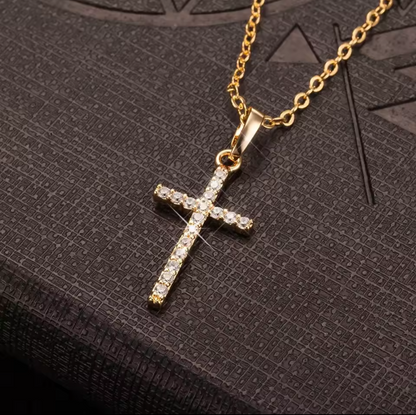 Stainless Steel Cross Pendant Necklace for Women/Men