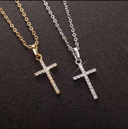 Stainless Steel Cross Pendant Necklace for Women/Men
