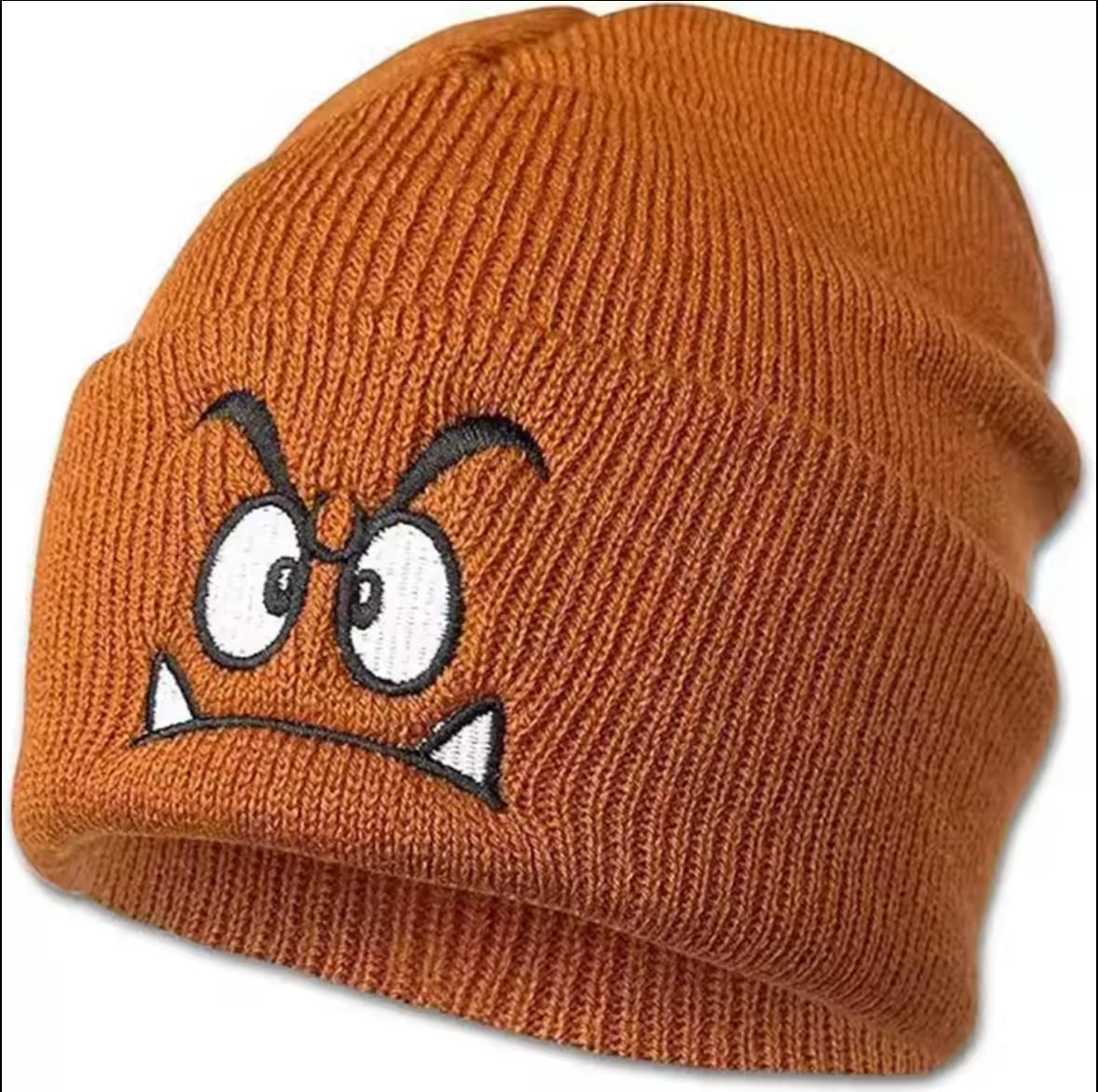 3 sets of Angry expression embroidered knitted beanie,warm woolen hat for men's and women's outdoor sports events in autumn and winter