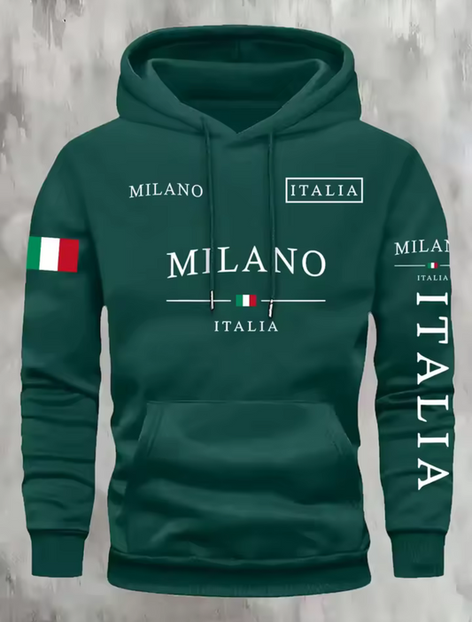 ITALIA MILANO Men/Women Outdoor Street Casual Hoodie