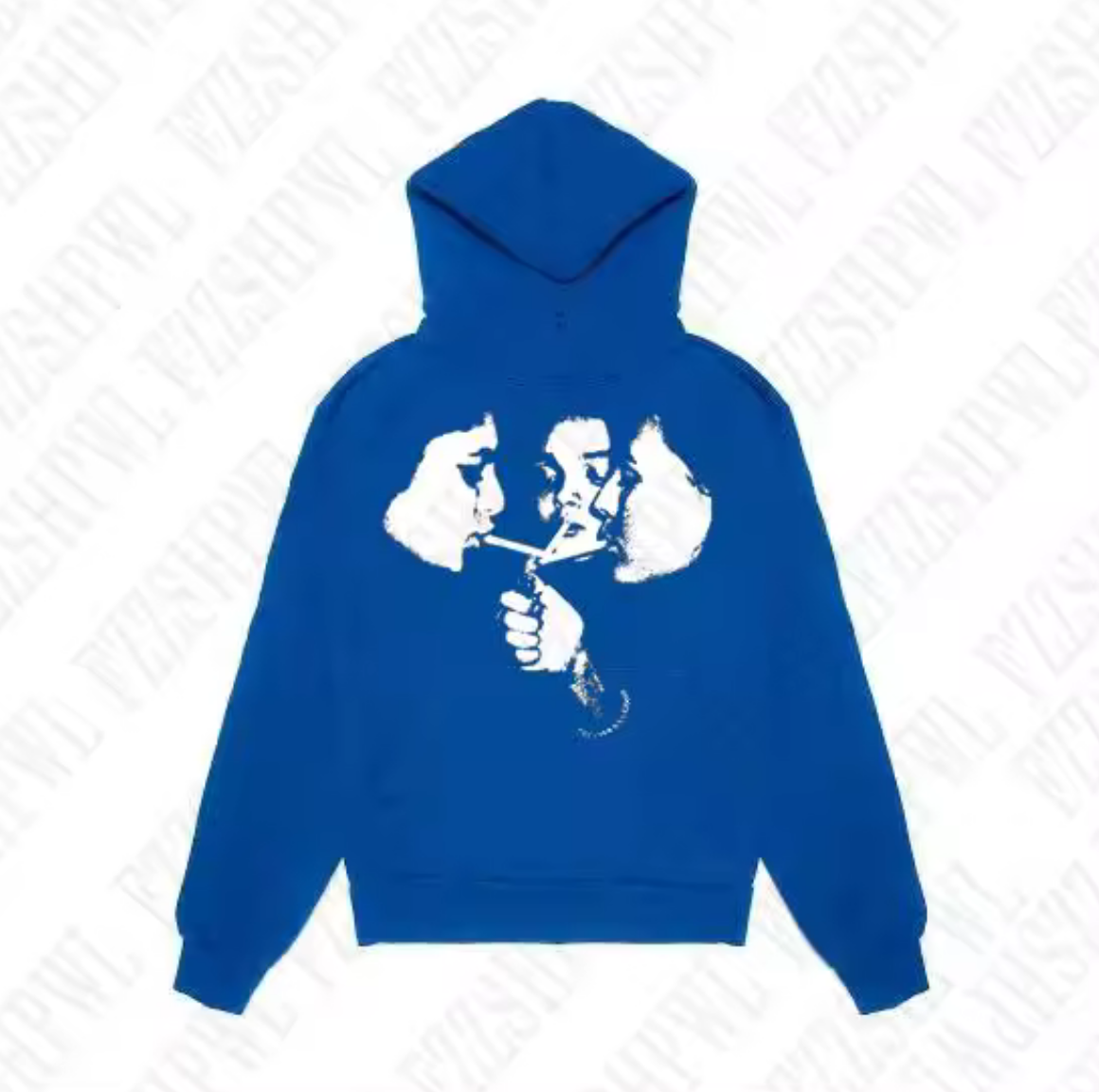 Hot trend 2000s men's fashion Gothic pattern sports hoodie retro punk hip-hop casual hoodie